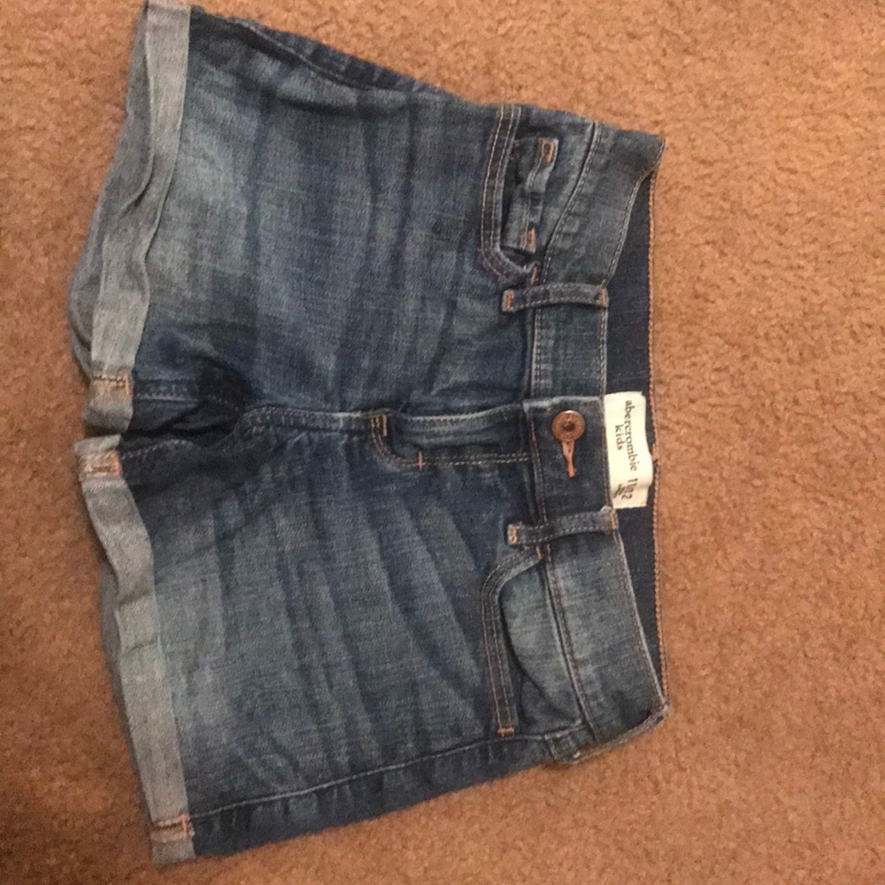 A&F girls jean shorts
